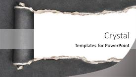  Presentation with black hole - Beautiful slide set featuring horizontal-background-with-ragged-hole backdrop and a white colored foreground