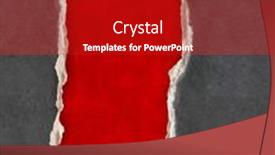  Presentation with breakthrough - Amazing PPT theme having horizontal-background-with-ragged-hole backdrop and a crimson colored foreground