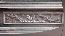  Presentation with wood carving - Amazing PPT theme having horizontal-background-with-wood-carving backdrop and a gray colored foreground