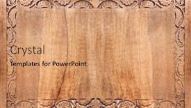  Presentation with wood carving - PPT theme having horizontal-background-with-wood-carving background and a coral colored foreground
