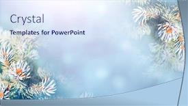  Presentation with banner blue - Amazing slide set having horizontal-christmas-background-with-branch backdrop and a sky blue colored foreground
