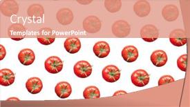  Presentation with vegan - Audience pleasing presentation theme consisting of horizontal-creative-pattern-from-freshly backdrop and a coral colored foreground