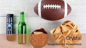  Presentation with beer bottle - PPT theme consisting of horizontal format great for super background and a coral colored foreground