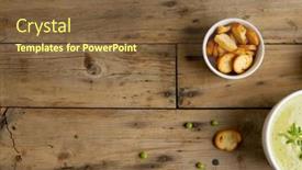  Presentation with healthy soup - Presentation theme having horizontal-image-of-bowl background and a tawny brown colored foreground