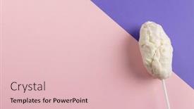  Presentation with sweet candy - PPT theme consisting of horizontal-image-of-homemade-white background and a lemonade colored foreground