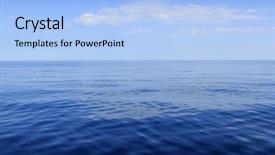  Presentation with calm sea - PPT layouts consisting of horizontal lines - blue sea horizon ocean perfect background and a light blue colored foreground