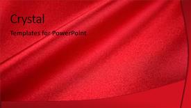 Presentation with silk and diamond - Audience pleasing PPT theme consisting of horizontal lines - closeup of luxurious red silk backdrop and a crimson colored foreground