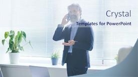  Presentation with haircut - Beautiful slides featuring horizontal-medium-long-shot backdrop and a sky blue colored foreground