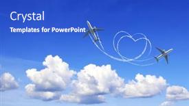  Presentation with shape heart - PPT theme having horizontal-nature-background-with-two background and a cobalt blue colored foreground