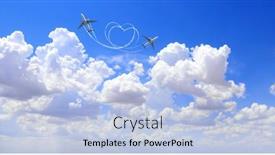  Presentation with love heart - PPT theme with horizontal-nature-background-with-two background and a light blue colored foreground