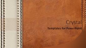  Presentation with brown leather - Theme enhanced with horizontal-or-vertical-leather-background background and a red colored foreground