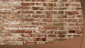 Presentation with red brick wall - Audience pleasing theme consisting of horizontal-part-of-old-venetian backdrop and a coral colored foreground