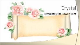  Presentation with red banner - Colorful PPT theme enhanced with horizontal-retro-banner-with-branch backdrop and a pink colored foreground