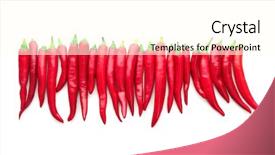  Presentation with red and white industry - Slides enhanced with horizontal row of red chili background and a cream colored foreground