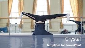  Presentation with shot - Colorful theme enhanced with horizontal-shot-of-unrecognizable-young backdrop and a ocean colored foreground