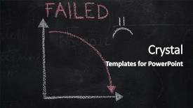  Presentation with chalkboard - Theme consisting of horizontal vertical lines - chalkboard with finance business graph background and a black colored foreground