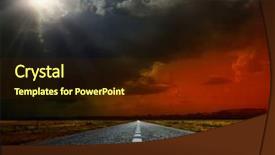  Presentation with asphalt road animtion - Slide deck consisting of horizontal vertical lines - most asphalt road shallow depth background and a wine colored foreground