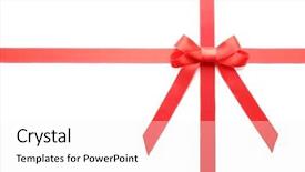  Presentation with red bow - Presentation theme consisting of horizontal vertical lines - red bow and ribbons isolated background and a  colored foreground