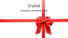  Presentation with red and white industry - Colorful presentation theme enhanced with horizontal vertical lines - red bow and ribbons isolated backdrop and a  colored foreground