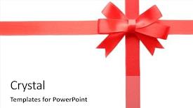  Presentation with red and white festive - Slide set consisting of horizontal vertical lines - red bow and ribbons isolated background and a white colored foreground