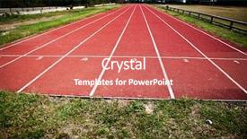  Presentation with numbers - Slides having horizontal vertical lines - running track with numbers background and a coral colored foreground