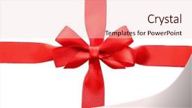  Presentation with lilies ribbons text and cross - Beautiful slide deck featuring horizontal vertical lines - two ribbons and bow isolated backdrop and a lemonade colored foreground