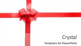  Presentation with octopus on isolated white - Presentation theme with horizontal vertical lines - two ribbons and bow isolated background and a white colored foreground