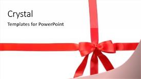  Presentation with lilies ribbons text and cross - Colorful presentation theme enhanced with horizontal vertical lines - two ribbons and bow isolated backdrop and a  colored foreground