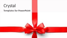  Presentation with lilies ribbons text and cross - Presentation theme enhanced with horizontal vertical lines - two ribbons and bow isolated background and a  colored foreground