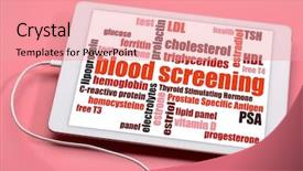  Presentation with hormone - Audience pleasing theme consisting of hormone - blood screening preventive health concept backdrop and a coral colored foreground