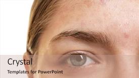  Presentation with hormone - Colorful presentation enhanced with hormone - face of beautiful young woman backdrop and a coral colored foreground