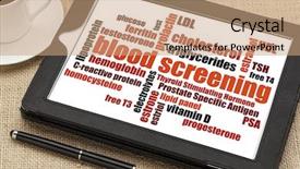  Presentation with digital healthcare - Cool new presentation with hormone - healthcare concept - blood screening backdrop and a coral colored foreground