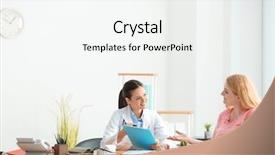  Presentation with female hormone - PPT layouts featuring hormone - young female doctor consulting overweight background and a white colored foreground