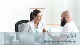  Presentation with female hormone - Amazing presentation theme having hormone - young female doctor consulting overweight backdrop and a lemonade colored foreground