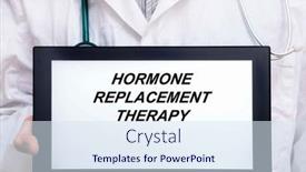  Presentation with hormone - Slide set consisting of hormone-replacement-therapy-doctor background and a sky blue colored foreground