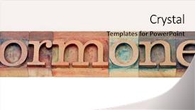  Presentation with hormone - Beautiful theme featuring hormones - health concept - isolated word backdrop and a coral colored foreground