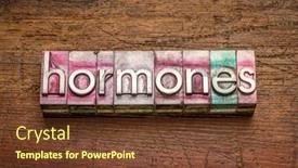  Presentation with abstract health - Beautiful theme featuring hormones-word-abstract-in-gritty backdrop and a tawny brown colored foreground
