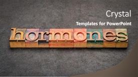  Presentation with hormones - Slide deck with hormones-word-abstract-in-vintage background and a gray colored foreground