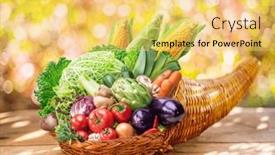  Presentation with organic - Slide set enhanced with horn-of-plenty-with-fresh background and a yellow colored foreground