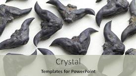 Presentation with water - PPT theme with horn-shaped-water-caltrop background and a light gray colored foreground