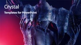  Presentation with devil - Cool new slide set with horned devil halloween fantasy art project backdrop and a navy blue colored foreground