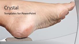  Presentation with dry - Presentation theme having horny - hand removing callous background and a lemonade colored foreground