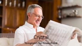  Presentation with newspaper - Audience pleasing PPT layouts consisting of horoscope - portrait of a mature man backdrop and a soft green colored foreground
