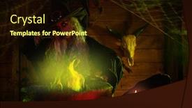  Presentation with light green - Beautiful slide set featuring horrible-old-witch-brews-magic backdrop and a wine colored foreground