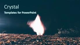  Presentation with enchanted - Slides having horror-background-of-a-ghostly background and a navy blue colored foreground