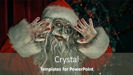  Presentation with scary christmas - Presentation design consisting of horror-christmas-and-new-year background and a gray colored foreground