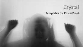  Presentation with black girl - Presentation theme enhanced with horror-ghost-girl-behind background and a white colored foreground