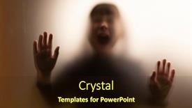  Presentation with horror - Slide set with horror-ghost-girl-screaming-behind background and a wine colored foreground