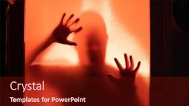  Presentation with horror - Slides enhanced with horror-ghost-man-behind background and a tawny brown colored foreground