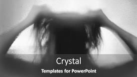  Presentation with horror - PPT theme having horror-ghost-woman-behind background and a dark gray colored foreground